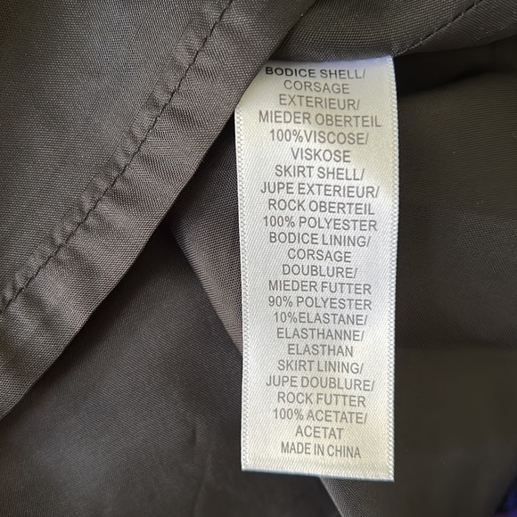 Aidan Mattox Black & Purple Woven Jacquard Floral Cutout Fit & Flare Dress - 4 - Picture 12 of 14